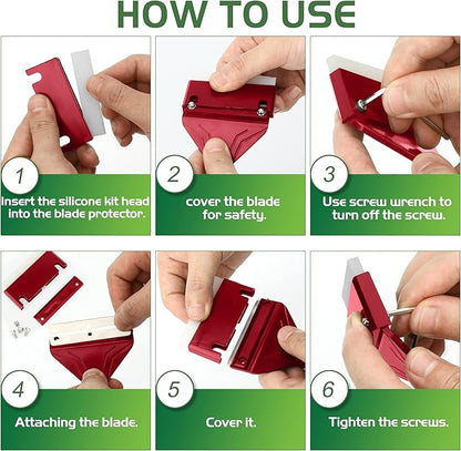 24.5’’ Professional Algae Scraper, Aquarium Blade Cleaner with 10 Pcs Replaceable Blades Stubborn Algae, Suitable for Water Tank Size Above 30 Gallons