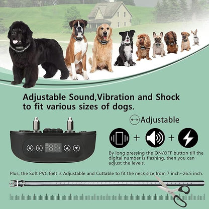 GPS Wireless Dog Fence System, Electric Satellite Technology Pet Containment System by GPS Signal Boundary for Dogs and Pets with Waterproof & Rechargeable Collar Receiver(Black)