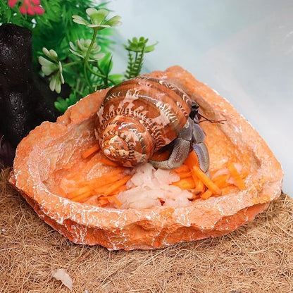 3 Pack Resin Reptile Dish for Food and Water, Hermit Crab Accessories, Hermit Crab Supplies, Hermit Crab Water Bowl, Habitat Accessories for Hermit Crab, Bearded Dragon, Gecko, Tortoise