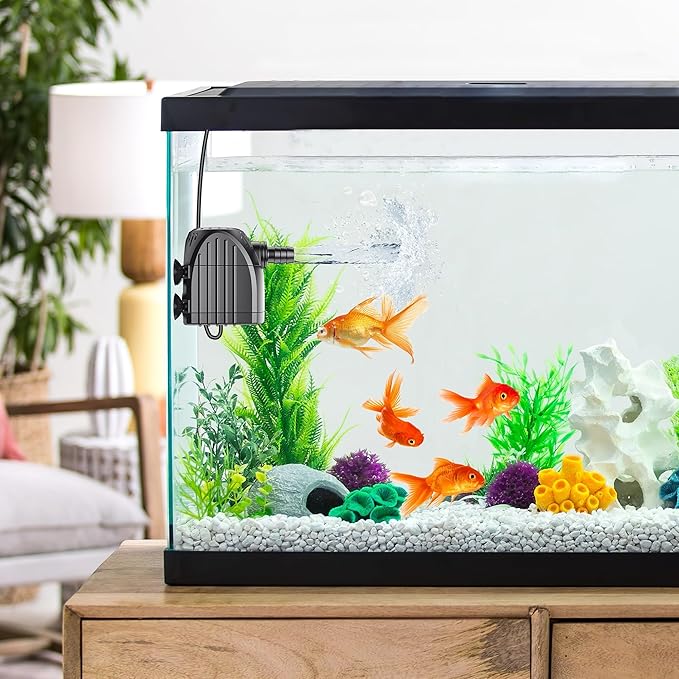 NFESOLAR Submersible Water Pump 200GPH, Ultra Quiet Submersible Pump with Dry Burning Protection 5.4ft High Lift for Fountains, Waterfall, Hydroponics, Aquariums KF203