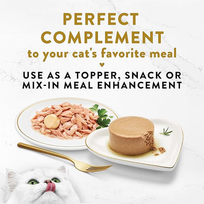 Purina Fancy Feast Appetizers Lickable Grain Free Wet Cat Food Topper Light Meat Tuna Appetizer with Scallop - (Pack of 10) 1.1 oz. Trays