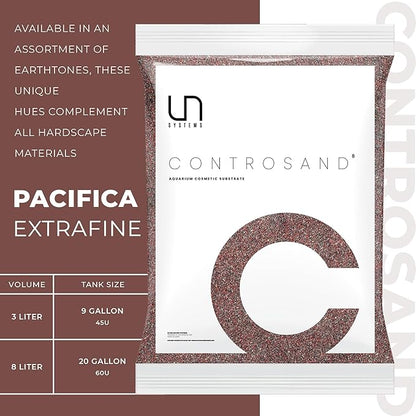 Ultum Nature Systems Controsand Pacifica Gravel (8L) - Small Pebbles for Fish Tank - Planted Aquarium Rocks - Fish Tank Substrate - Aquarium Pebbles - Versatile Fish Tank Stones