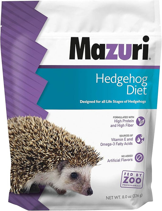 Mazuri | Nutritionally Complete Hedgehog Food | 8 Ounce (8 oz) Bag