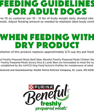Purina Beneful Gravy Wet Dog Food Variety Pack, Prepared Meals Stew - (12) 10 oz. Tubs