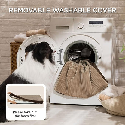 Bedsure Dog Beds Large Sized Dog- Orthopedic Pet Beds with Removable Machine Washable Cover, NOT Waterproof Egg Crate Foam Puppy Pad, Suitable for Pet Up to 50 lbs, 35"x22"