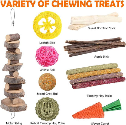 Sofier Guinea Pig Toys Tunnel Hideout Cage Accessories Chew Toys for Hamster Rabbit Ferret Rat Chinchilla Hedgehog Enrichment Playpen Boredom