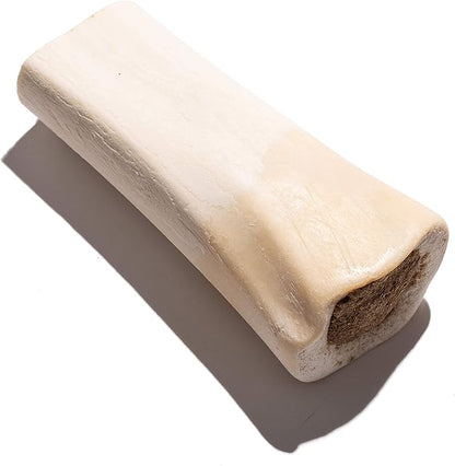 Jack&Pup 5-6" Filled Dog Bones for Large Dogs, Flavored Dog Bone Long Lasting, Stuffed Shin Bones for Dogs, High Protein, Bacon and Cheese Flavor - 1 Pack