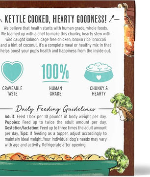 The Honest Kitchen One Pot Stews: Simmered Salmon & Chicken Stew with Brown Rice & Broccoli Wet Dog Food, 10.5 oz x6