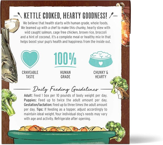 The Honest Kitchen One Pot Stews: Simmered Salmon & Chicken Stew with Brown Rice & Broccoli Wet Dog Food, 10.5 oz x6
