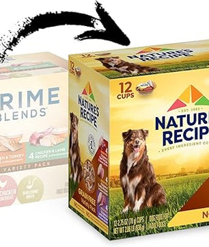 Nature's Recipe Nature’s Recipe 2.75 Ounce Grain Free Chicken & Beef, Chicken & Turkey, Chicken & Lamb Wet Dog Food Variety Pack, 12 Pack, 2 Count Case