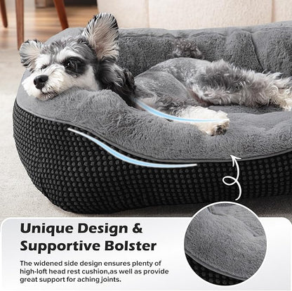 INVENHO Dog Bed Medium Size, Orthopedic Warming Soft Calming Sleeping Durable with Anti-Slip Bottom