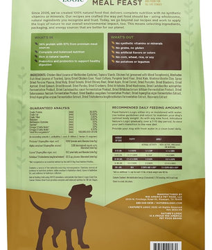 Nature's Logic Grain-Free Dry Dog Food - All-Natural, High Protein, No Synthetic Vitamins/Minerals - Gluten Free - Supports Healthy Digestion - All Breeds & Ages - Chicken Meal Feast, 25lbs