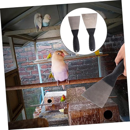 GANAZONO 2pcs Poop Cleaning Tool for Birdcages Pet Accessory for Parrots Includes Cleaning Shovels Easy Cleanup for Bird Poop and Litter