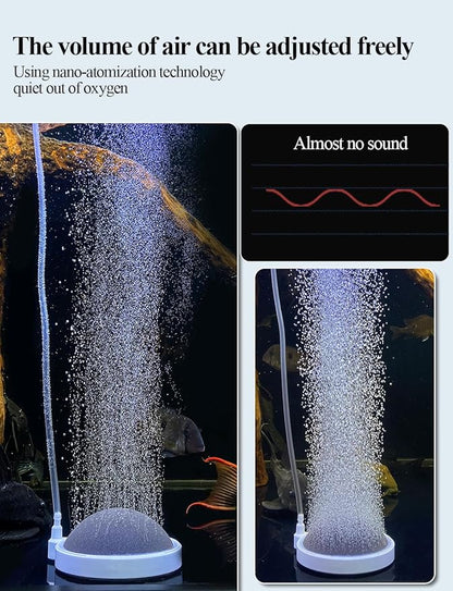 Aquarium Air Stone Fish Tank Bubbler Small Nano Air Bubble Stone Super-High Dissolved Oxygen Diffuser Makes Super Tiny Bubbles 3.2 Inch Airstones