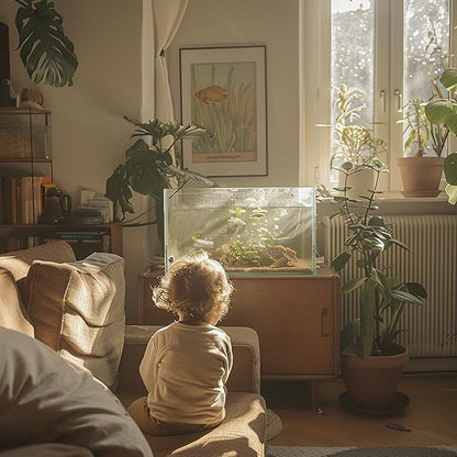 Ultra Clear Glass Fish Tank 24 Gallon, 8mm Thickened Rimless Aquarium Tank Low Iron, Large Big Aquarium 23.6in x15.7in x 15.7in