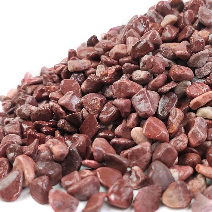 10 lbs Pebbles for Plants, 3/8 Inch Pea Gravel Stones Decorative Red River Rocks for Succulent, Cactus, Landscaping, Vases, Terrarium, Aquarium, Potted Top Dressing and Outdoor Garden