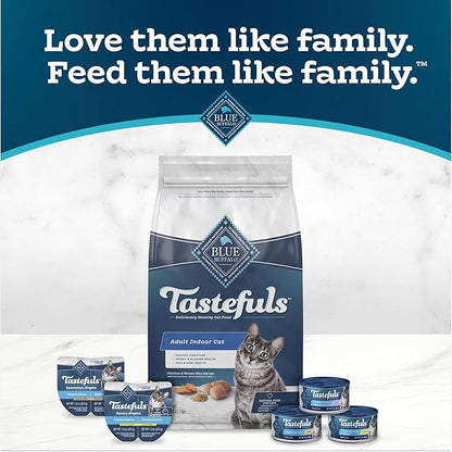 Blue Buffalo Tastefuls Natural Wet Cat Food Cans, Flaked Style, Tuna Entrée in Gravy 3-oz Cans (Pack of 4)