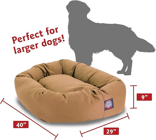 Majestic Pet 40 inch Khaki Bagel Dog Bed Products