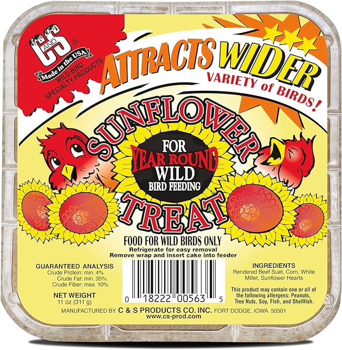 C&S Sunflower Suet Treat 11 Ounces 8 Pack