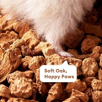 BUCATSTATE Cork Bedding 5L, Natural Hamster Bedding Odor Control for Dwarf Syrian Hamsters, Gerbils, Mice, Low-dust Hamster Substrate with Paper Hideout Box (Grain 4-5mm)