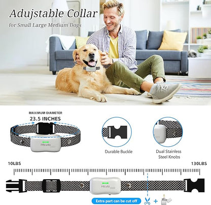 Wireless Dog Fence & Ultrasonic Training Collar -1160-Yard Adjustable Boundary for Outdoor, 6100FT Remote, 4 Modes (Beep/Vibration/Static/Ultrasonic), IPX7 Waterproof, 185-Day Standby, Grey