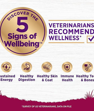 Wellness Complete Health Dry Dog Food, Small Breed, Grain Free, Natural, Turkey, Chicken, & Salmon Recipe (11-Pound Bag)