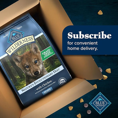 Blue Buffalo Wilderness Puppy High-Protein Dry Dog Food with Real Chicken, Grain-Free, Made in the USA with Natural Ingredients, Chicken, 4.5-lb Bag