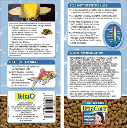 TetraPond Spring and Fall Diet 7.05 Ounces, Pond Fish Food, for Goldfish and Koi (Pack of 2)