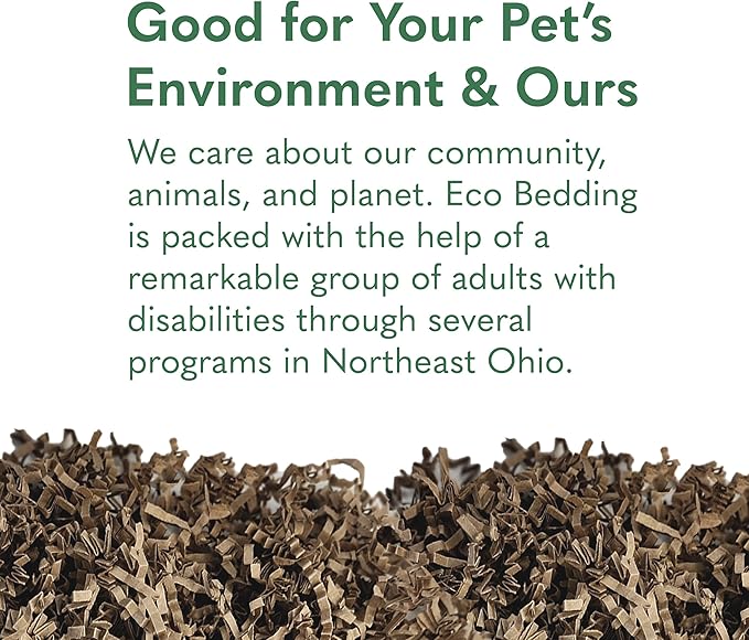 ECO BEDDING 99% Dust Free Paper Bedding for Small Pets and Birds, Eco Natural, 3 lb (Expands to 60 L)
