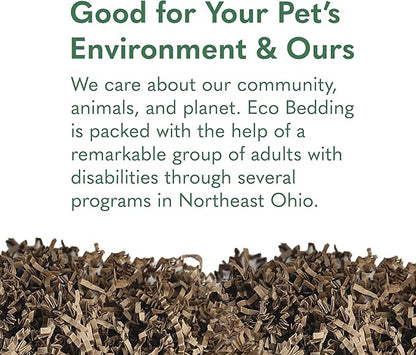 ECO BEDDING 99% Dust Free Paper Bedding for Small Pets and Birds, Eco Natural, 3 lb (Expands to 60 L)
