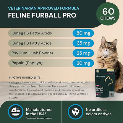 VetriScience Max Veterinary Strength Calm & Confident Chews - Stress Supplement for Pets - Supports Brain Function for Cats & Dogs - with Lemon Balm Extract, L-Theanine, Thiamine & More - 45 Count