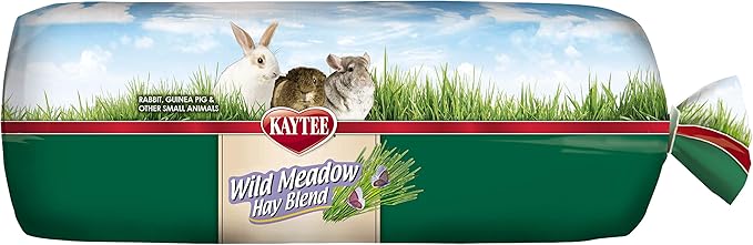 Kaytee All Natural Timothy Hay Wild Meadow Hay Blend for Guinea Pigs, Rabbits & Other Small Animals, 24 Ounce (Pack of 2)