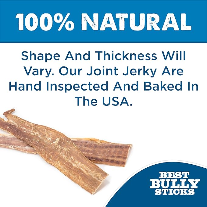 Best Bully Sticks 12 Inch Beef Jerky for Dogs - 12 Count (Pack of 1) - All-Natural, High-Protein Gullet, Rawhide Free, Chewy Treat