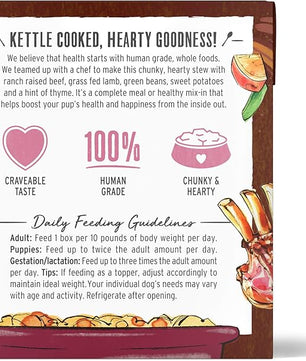 The Honest Kitchen One Pot Stews: Braised Beef & Lamb Stew with Green Beans & Sweet Potatoes Wet Dog Food, 10.5 oz x6
