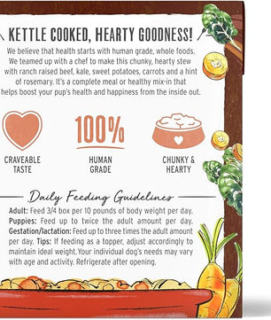 The Honest Kitchen One Pot Stews: Roasted Beef Stew with Kale, Sweet Potatoes & Carrots Wet Dog Food, 10.5 oz x6