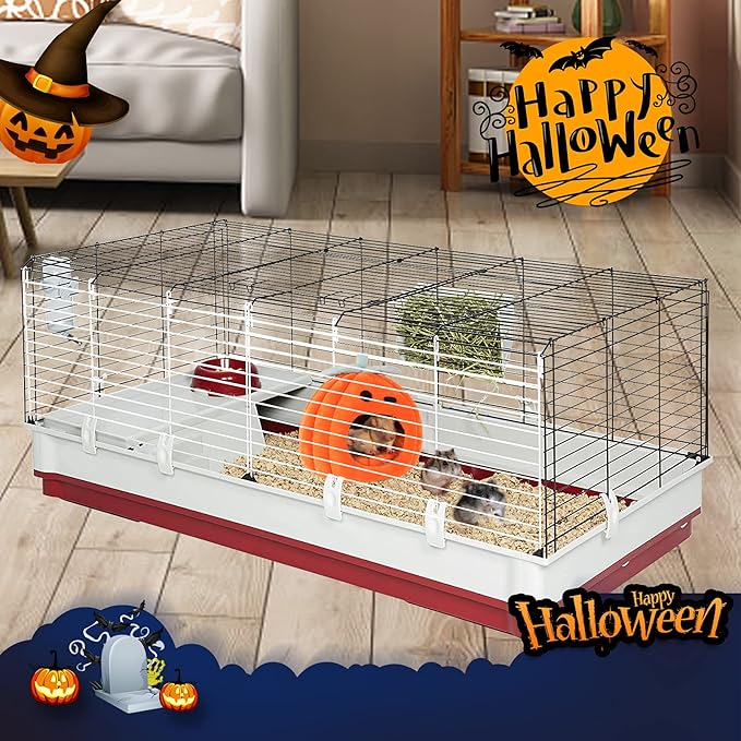 YUEPET Guinea Pig Bed Cave Winter Warm Cozy House Hideout for Dwarf Rabbit Bunny Ferret Hamster Chinchilla Hedgehog Fleece Washable Cage Nest Accessories 8.2"×8.2"