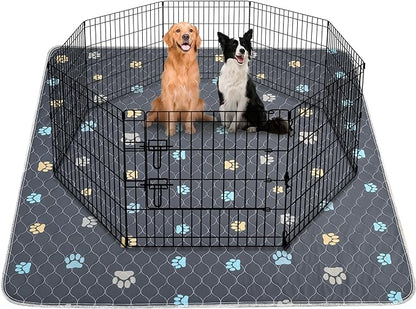 Aitmexcn Washable Puppy Dog Pee Pad, 2PCS 100% Waterproof Whelping Training Mat for Puppy/Senior Dog, Fast Drying Reusable Puppy Pads for Indoor, Outdoor and Car Travel- 54'' x 54''