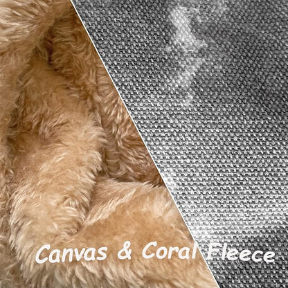 LeerKing Guinea Pig Tunnel 3 Way, Small Animal Hideout Toy Washable Canvas Fleece Tube Play Tunnel for Rats Ferret Bunny Gerbil Sugar Glider Chinchilla, Grey L