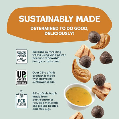 Shameless Pets Dog Training Treats Bacon/Apple and Chicken/Peanut Butter - Natural and Soft Puppy Treats with Collagen - Medium Dog Treats Pack of 2 (8oz Each)