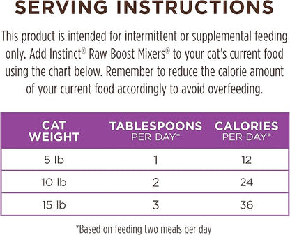 Instinct Raw Boost Mixers Freeze Dried Cat Food Topper, Grain Free - Farm-Raised Rabbit, 6 oz. Bag