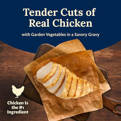 Blue Buffalo Delectables Natural Wet Dog Food Toppers, Tasty Chicken Cuts in Gravy, 3-oz. (24 Pouches)
