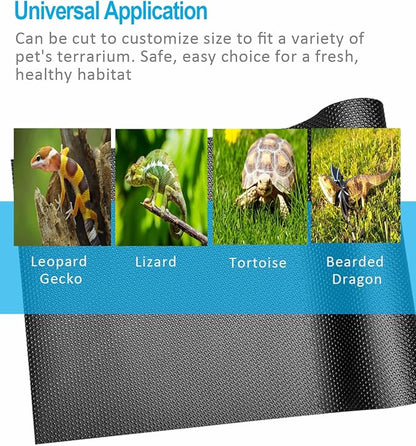 Bearded Dragon Tank Accessories, 120 Gallon Reptile Terrarium Mat Liner, Bearded Dragon Substrate for 4x2x2 Reptile Enclosure