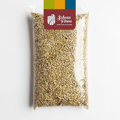 Schoen Farms Sunflower Kernels & Chips – 4 lb Bag – Hulled Sunflower Hearts Bird Seed – No-Mess Wild Bird Food for Finches, Chickadees & Cardinals