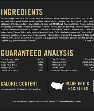 Purina Pro Plan Sensitive Skin and Stomach Dry Cat Food Turkey and Oat Meal Formula - 12.5 lb. Bag
