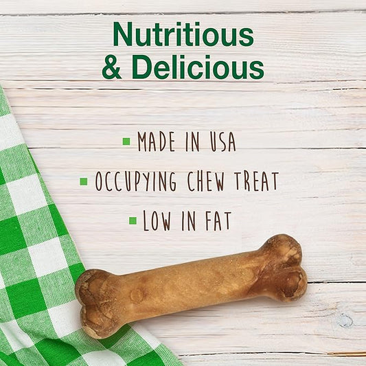 Nylabone Healthy Edibles Natural Dog Chews Long Lasting Bacon Flavor Treats for Dogs, Medium/Wolf (7 Count)