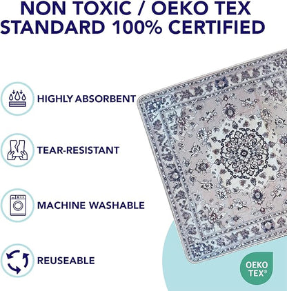 Washable Pee Pads for Dogs - Super Absorbent Reusable Puppy Training Pads - 100% Waterproof, Leak-Proof & Non-Slip Whelping Pads for Pet Housebreaking