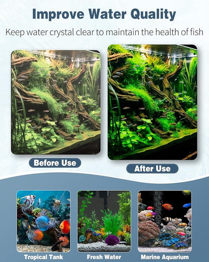 Pawfly 6 Pack Aquarium Bio Sponge Fitler Media, 6.3" x 5.5" x 0.8" Cut-to-Size Foam 40 PPI Aquarium Filter Media Pad Inserts for ML350