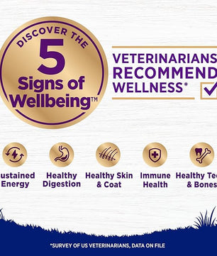 Wellness Complete Health Large Breed Adult Dry Dog Food, No Corn or Wheat, Made in USA with Real Meat, Natural Ingredients, Glucosamine, Probiotics & Omega Fatty Acids (30-Pound Bag)