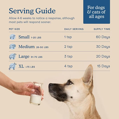 Fera Pets Goat Milk Topper - Multivitamin for Dogs & Cats with Probiotics - Supports Overall Health, Gut Health, and Immune System - for Picky Eaters - 60 TSP