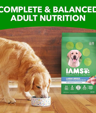 IAMS Proactive Health Large Breed Adult Dry Dog Food with Real Chicken, 40 lb. Bag